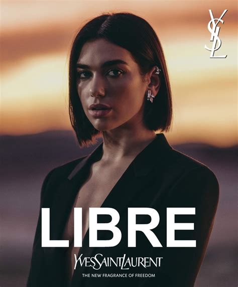 dua lipa libre perfume|yves saint laurent commercial model.